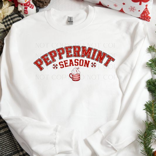 Peppermint Season Christmas DTF Transfer