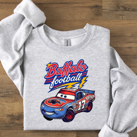 Lightening McQueen Buffalo Football DTF Transfer