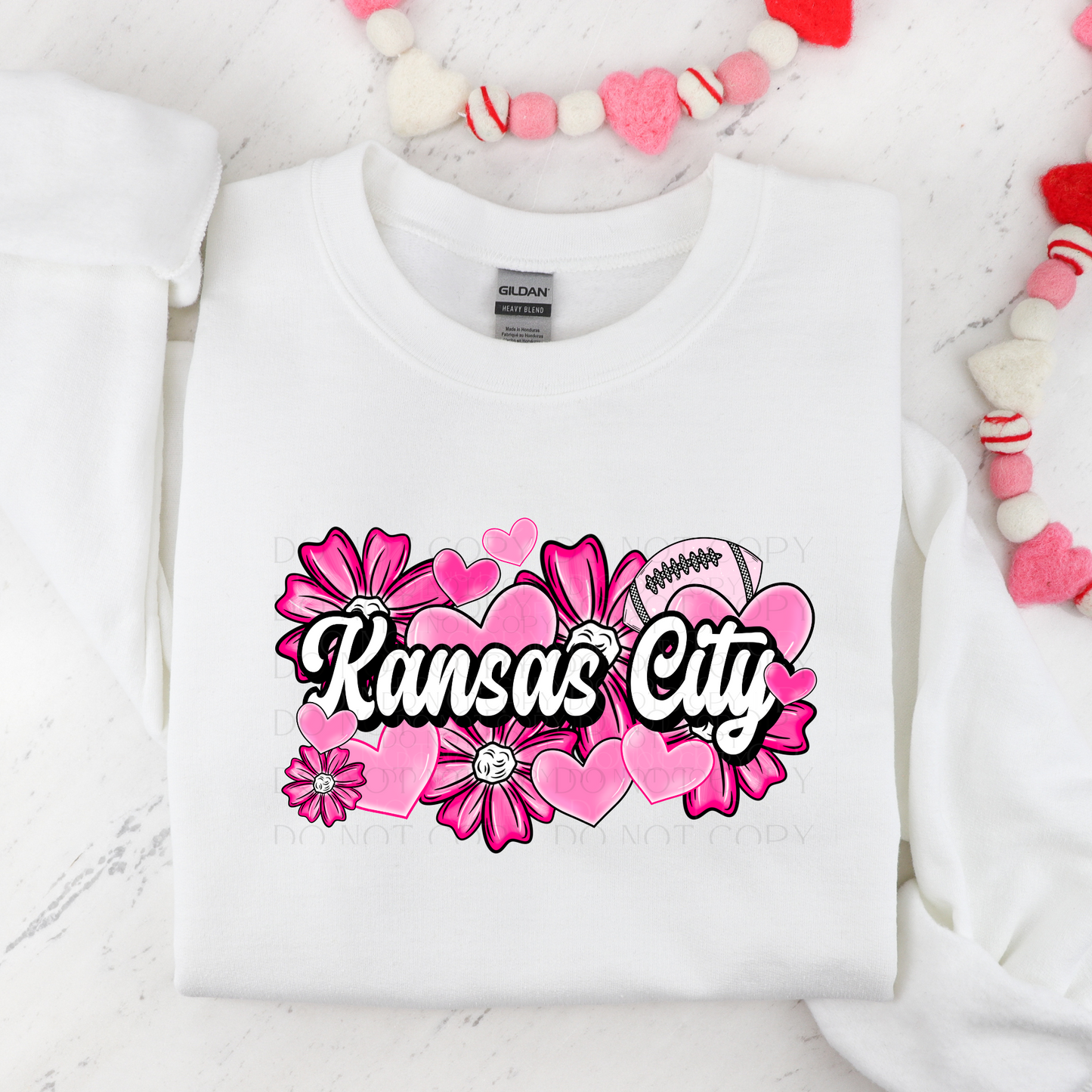 Kansas City Valentine Football DTF Transfer