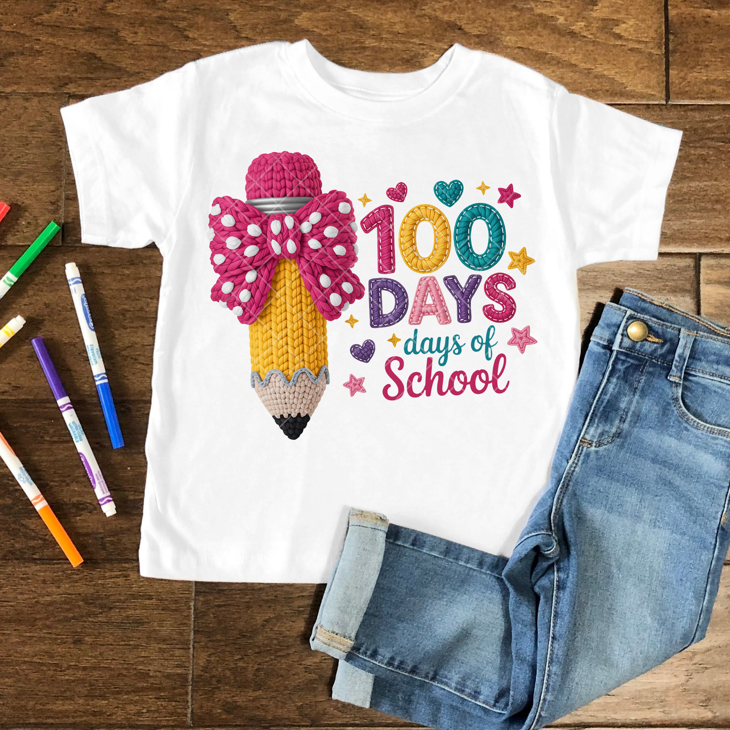 Bow 100 Days of School DTF Transfer