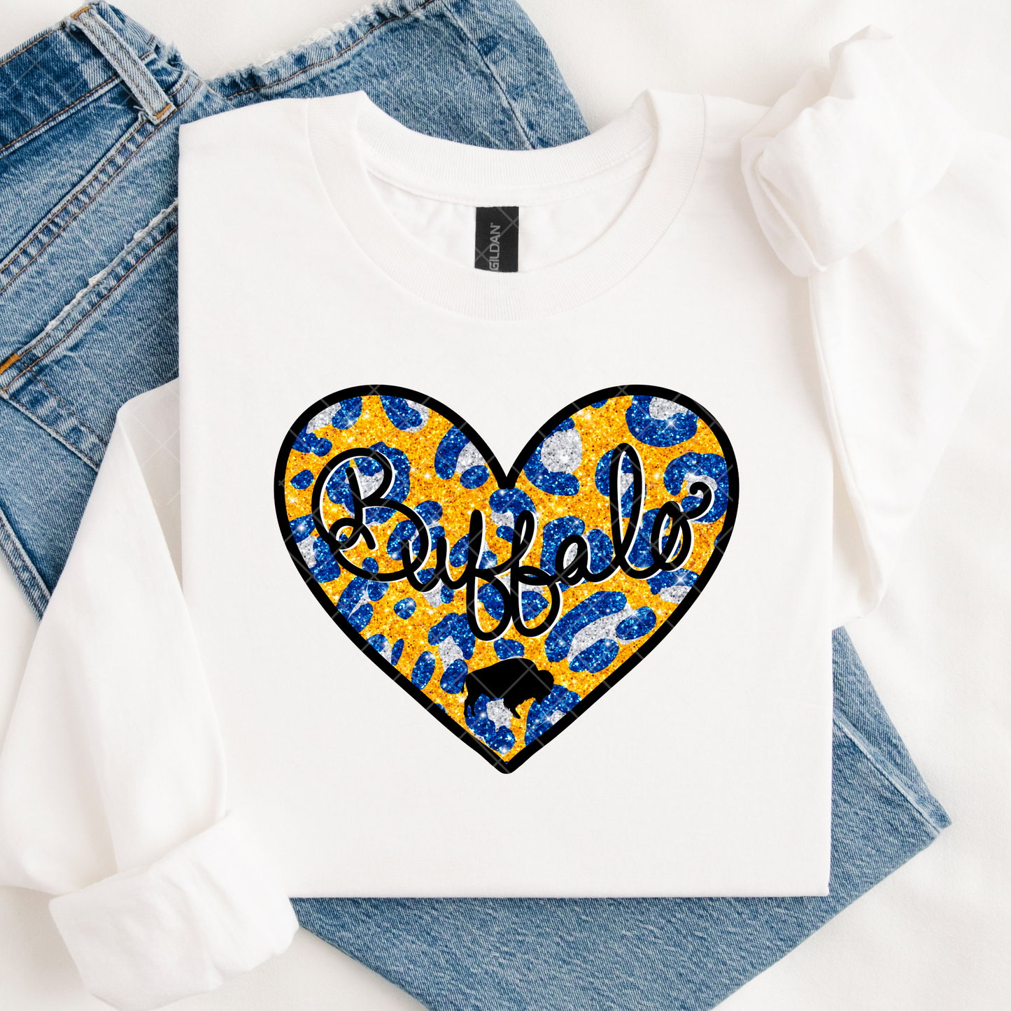 Buffalo Hockey Heart DTF Transfer