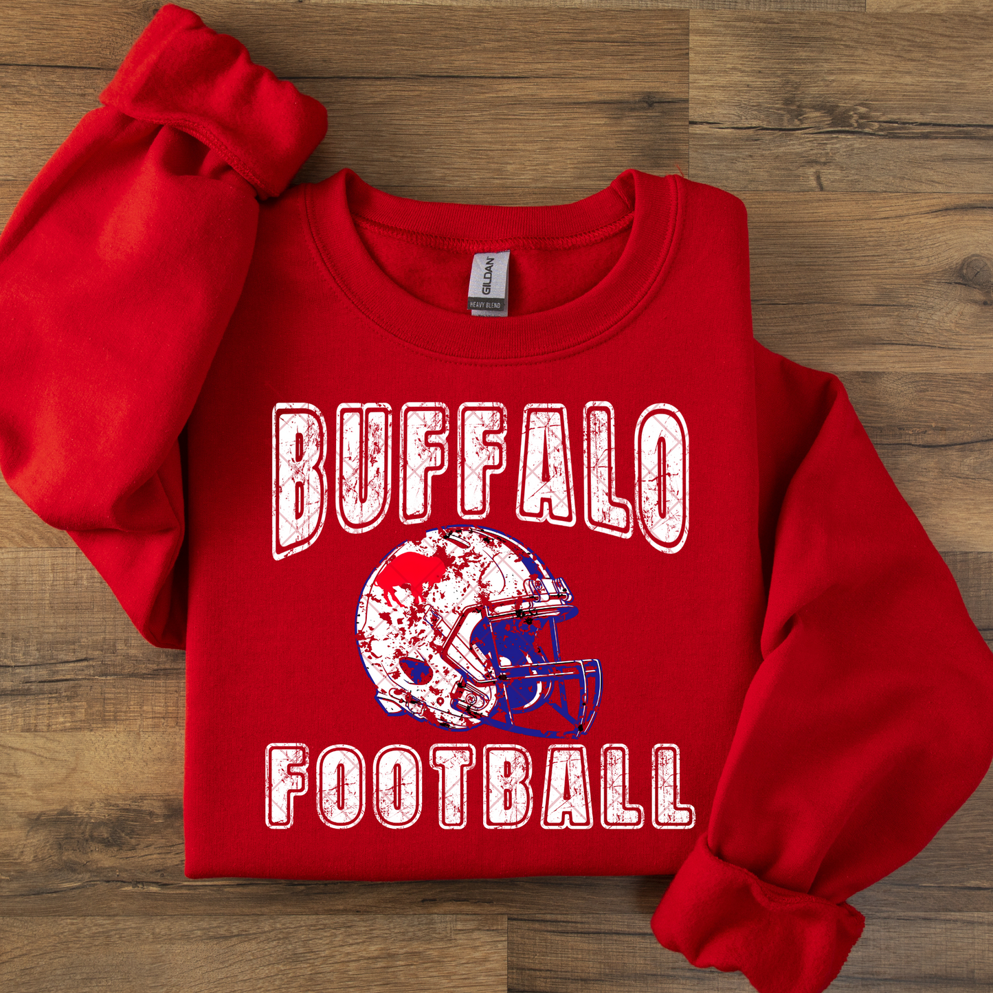 Distressed Helmet Buffalo Football DTF Transfer