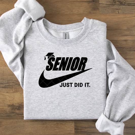 Senior Class of 2025 Swoosh Just Did It DTF Transfer
