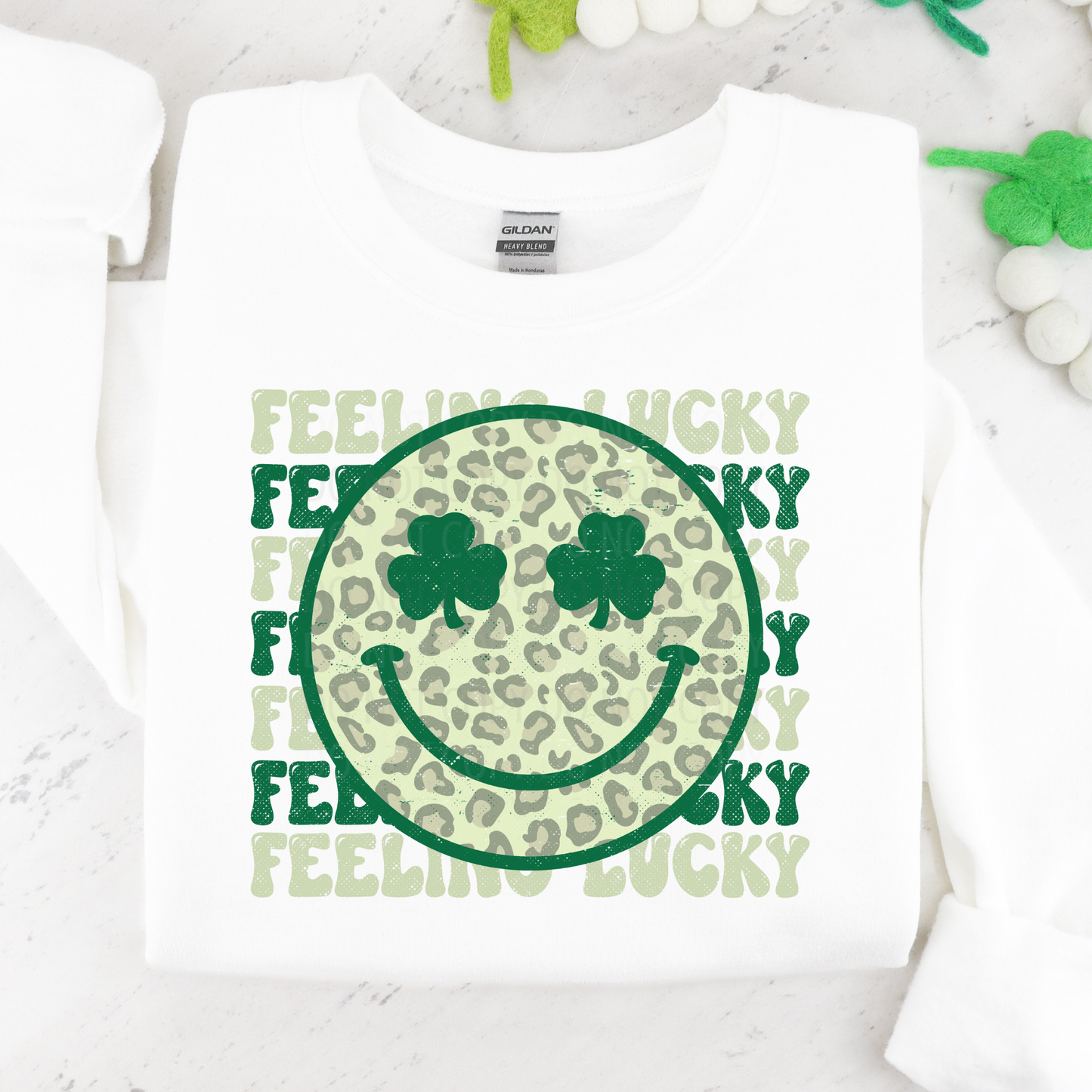 Feeling Lucky Irish Happy Face DTF Transfer