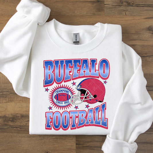 Buffalo Football Red Vintage Helmet DTF Transfer