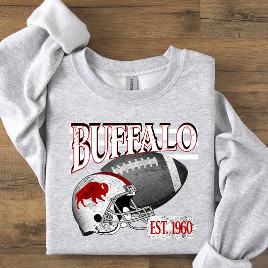 Buffalo Football Helmet Vintage DTF Transfer