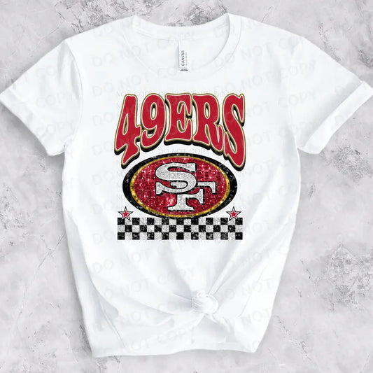 49Ers Bling Faux Sequins Dtf Transfer