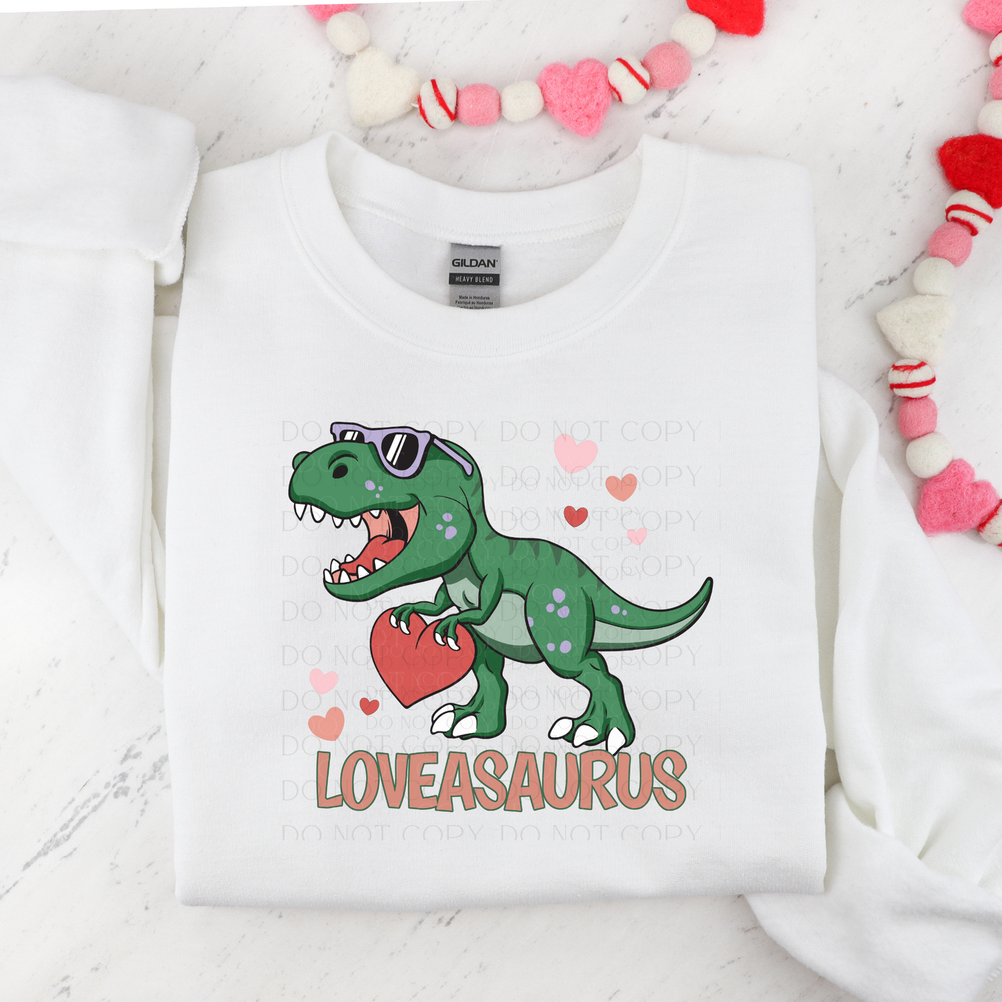 Loveasaurus Kids Valentine DTF Transfer