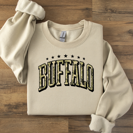 Camo Buffalo Stars DTF Transfer