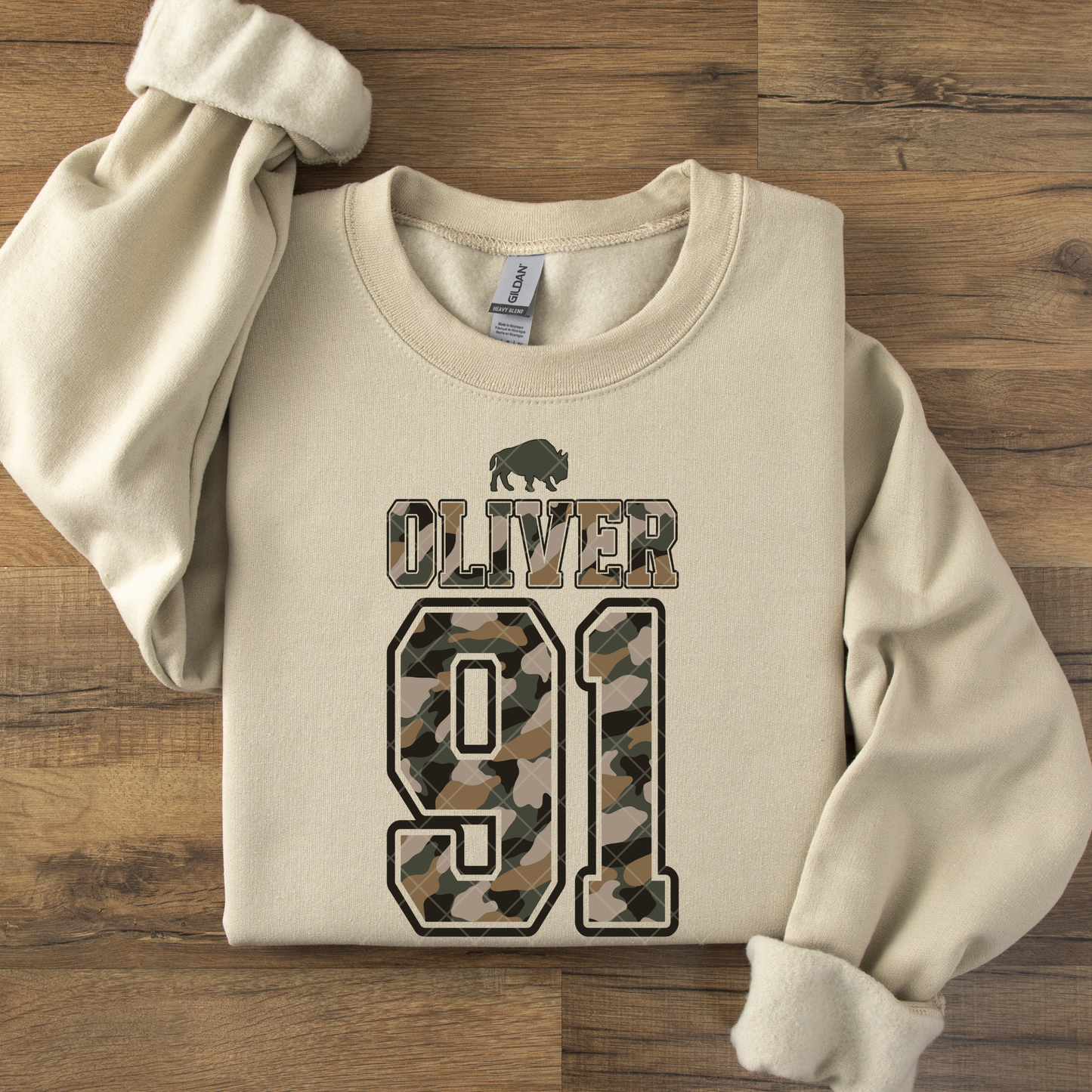 Camo Player Jersey Numbers DTF Transfer