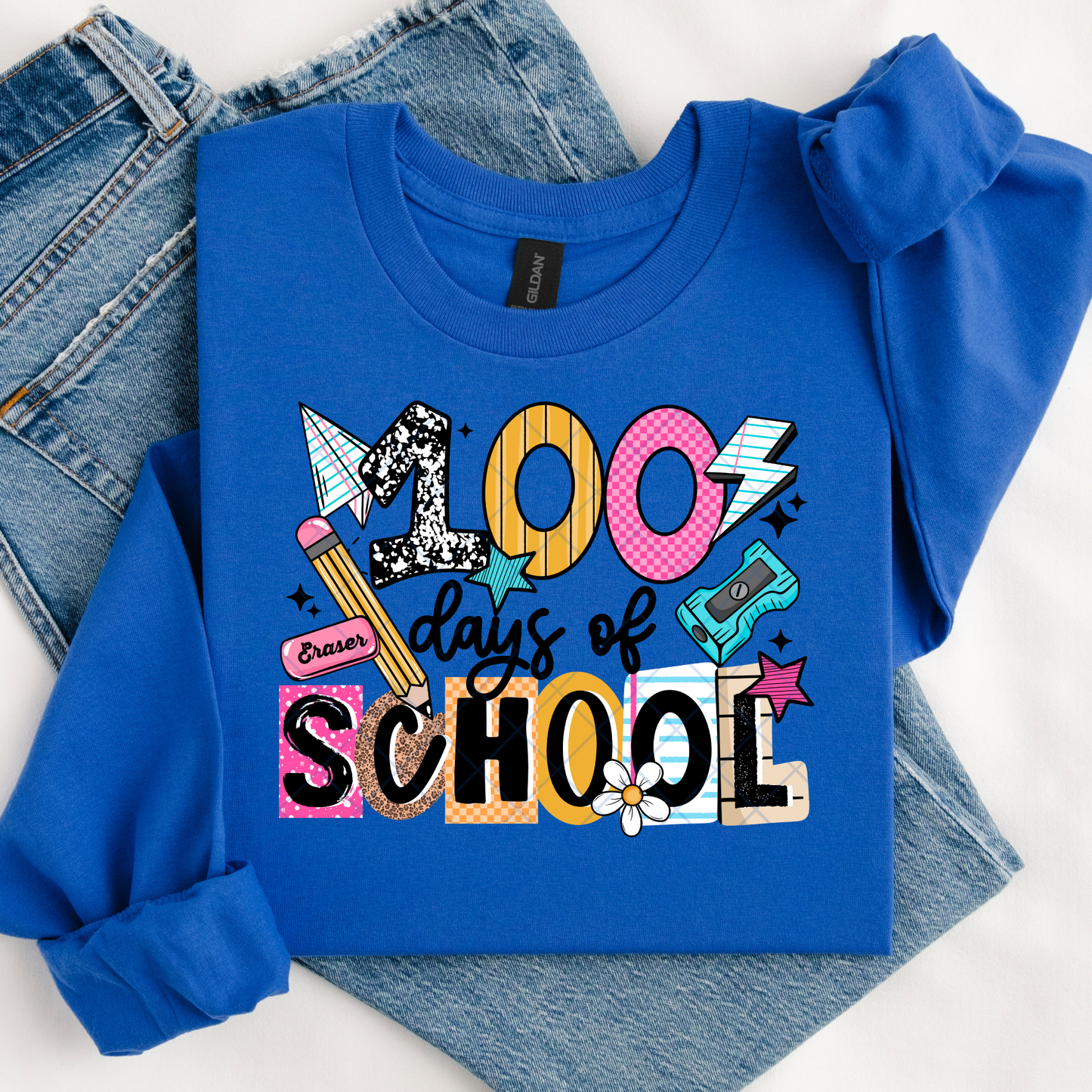 Girl and Boy 100 days of School DTF Transfer