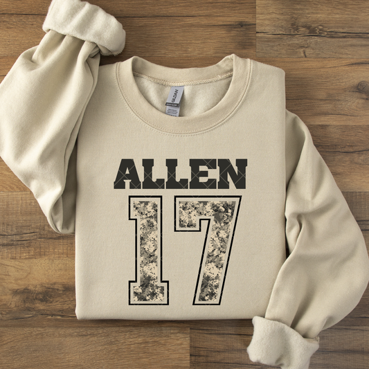 Camo Allen 17 DTF Transfer