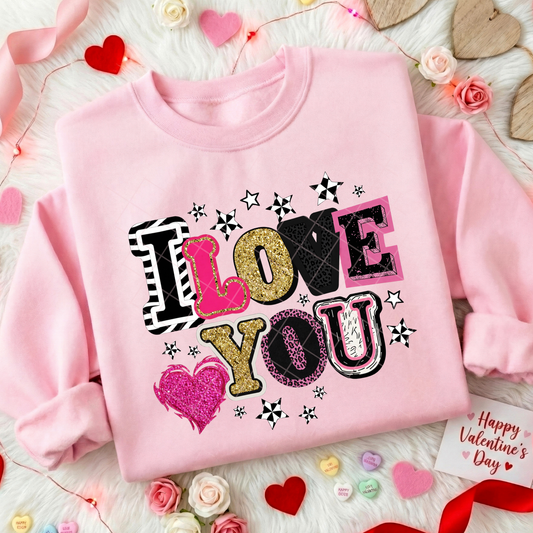 I Love You DTF Transfer