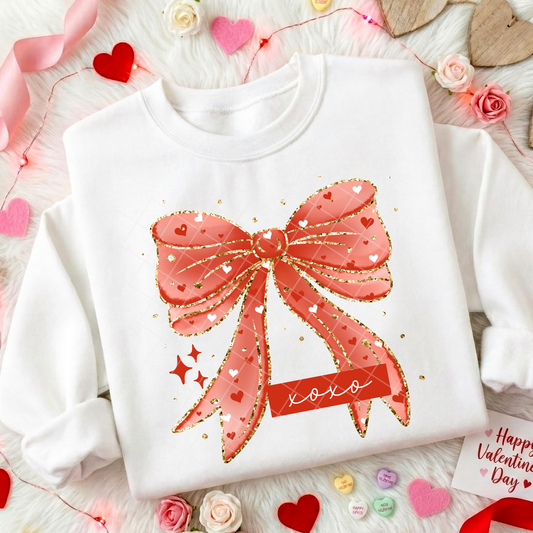 Red Bow XOXO DTF Transfer