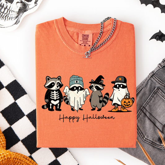 Racoons Happy Halloween  DTF Transfer