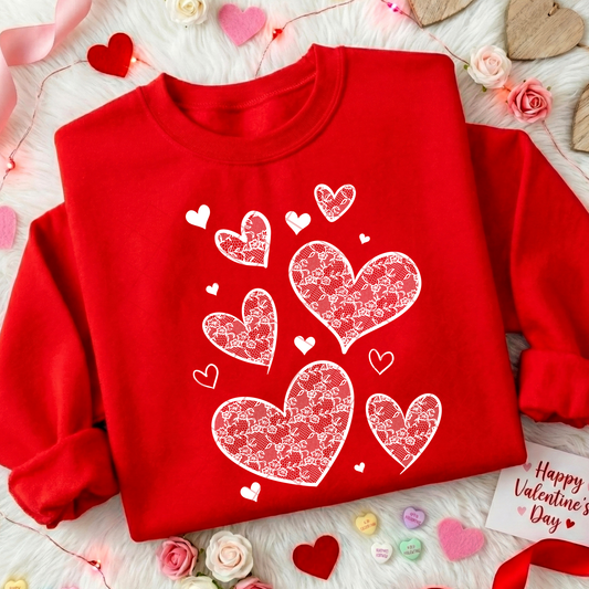 Lace Hearts DTF Transfer