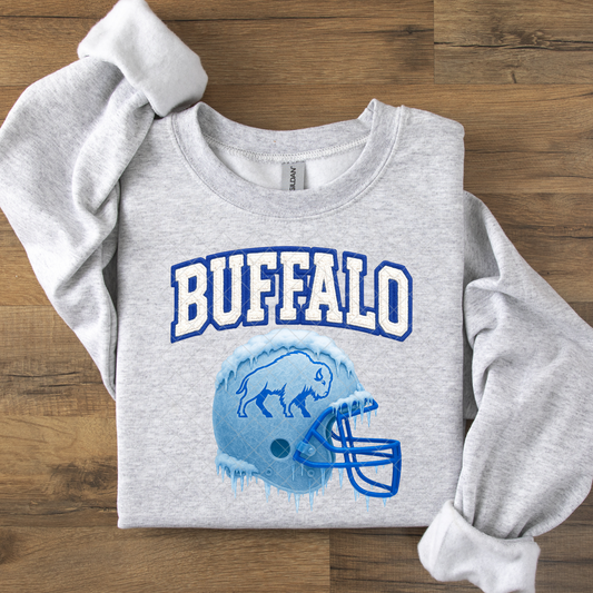 Buffalo Iced Out Helmet DTF Transfer