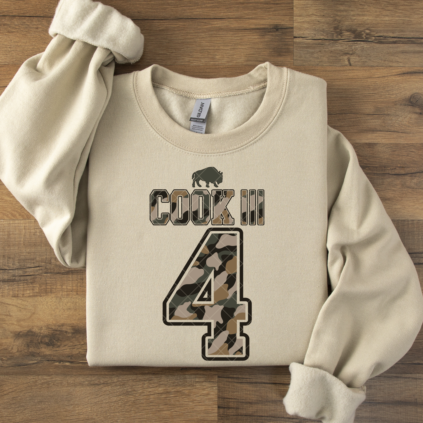 Camo Player Jersey Numbers DTF Transfer
