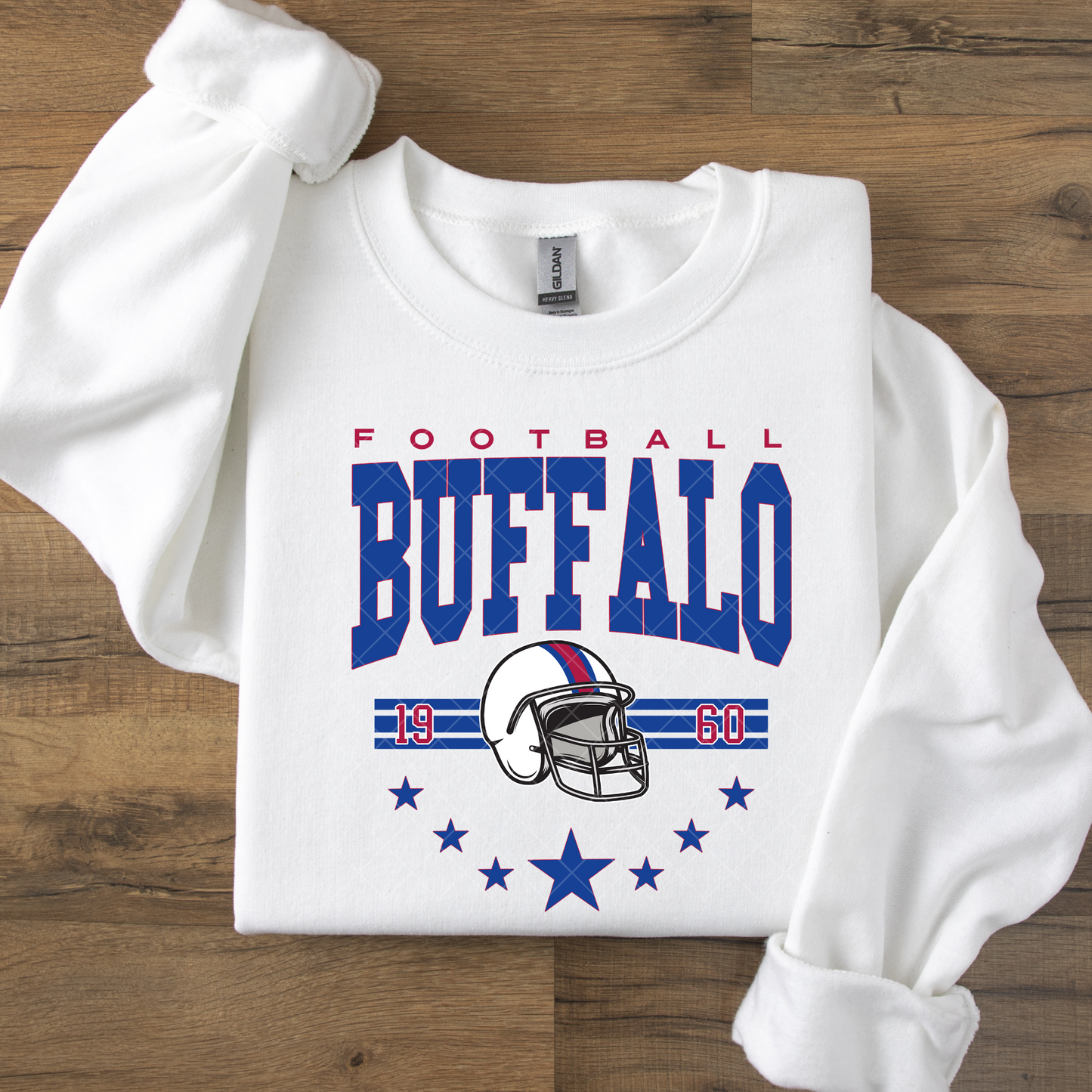 Buffalo Football Star Helmet DTF Transfer