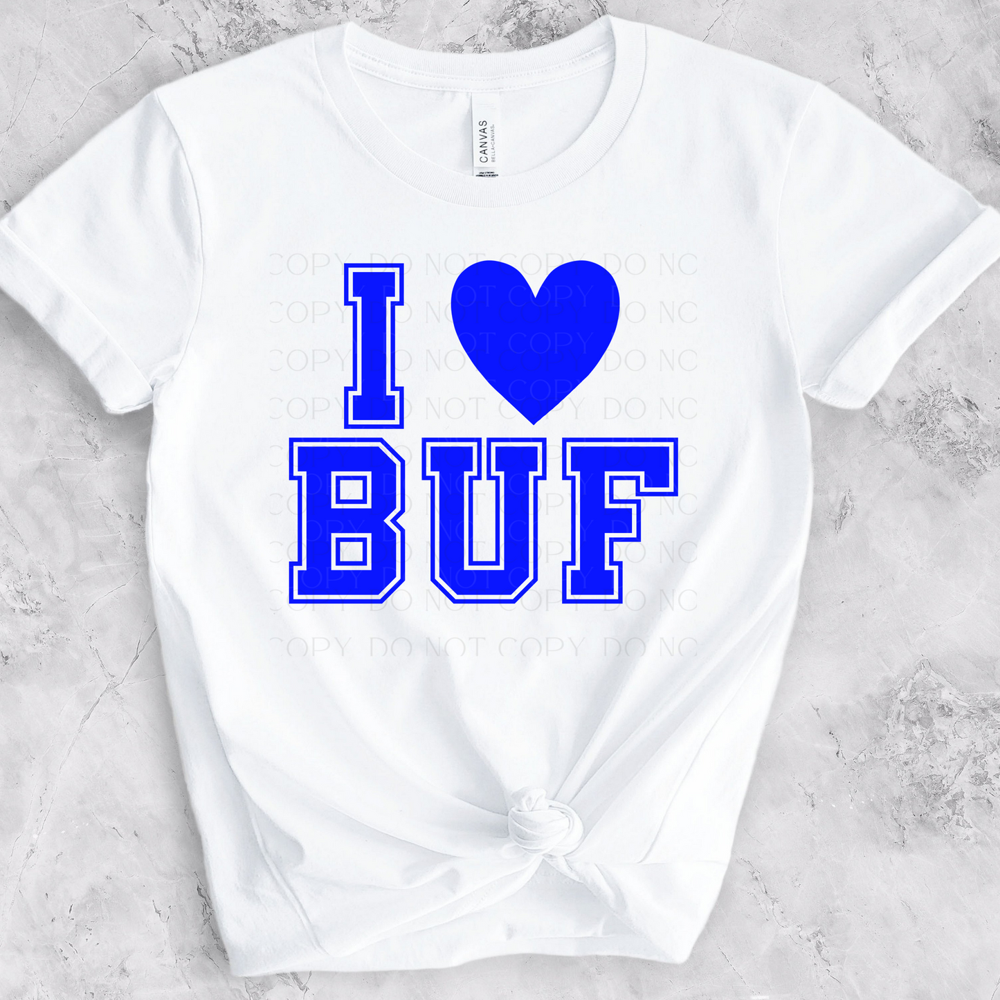 I Lover Buf Red or Blue DTF Transfer