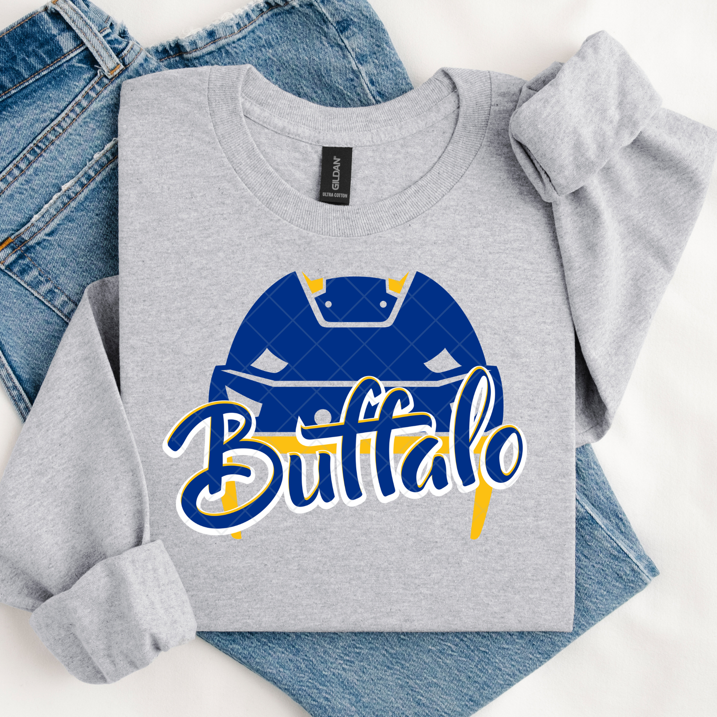 Buffalo Hockey Helmet DTF Transfer