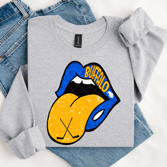 Buffalo Hockey Tongue DTF Transfer