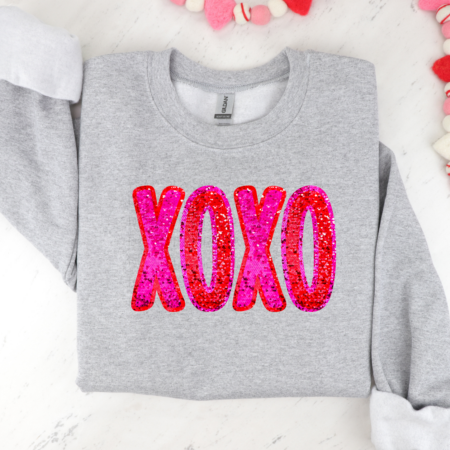 XOXO Faux Sequins DTF Transfer