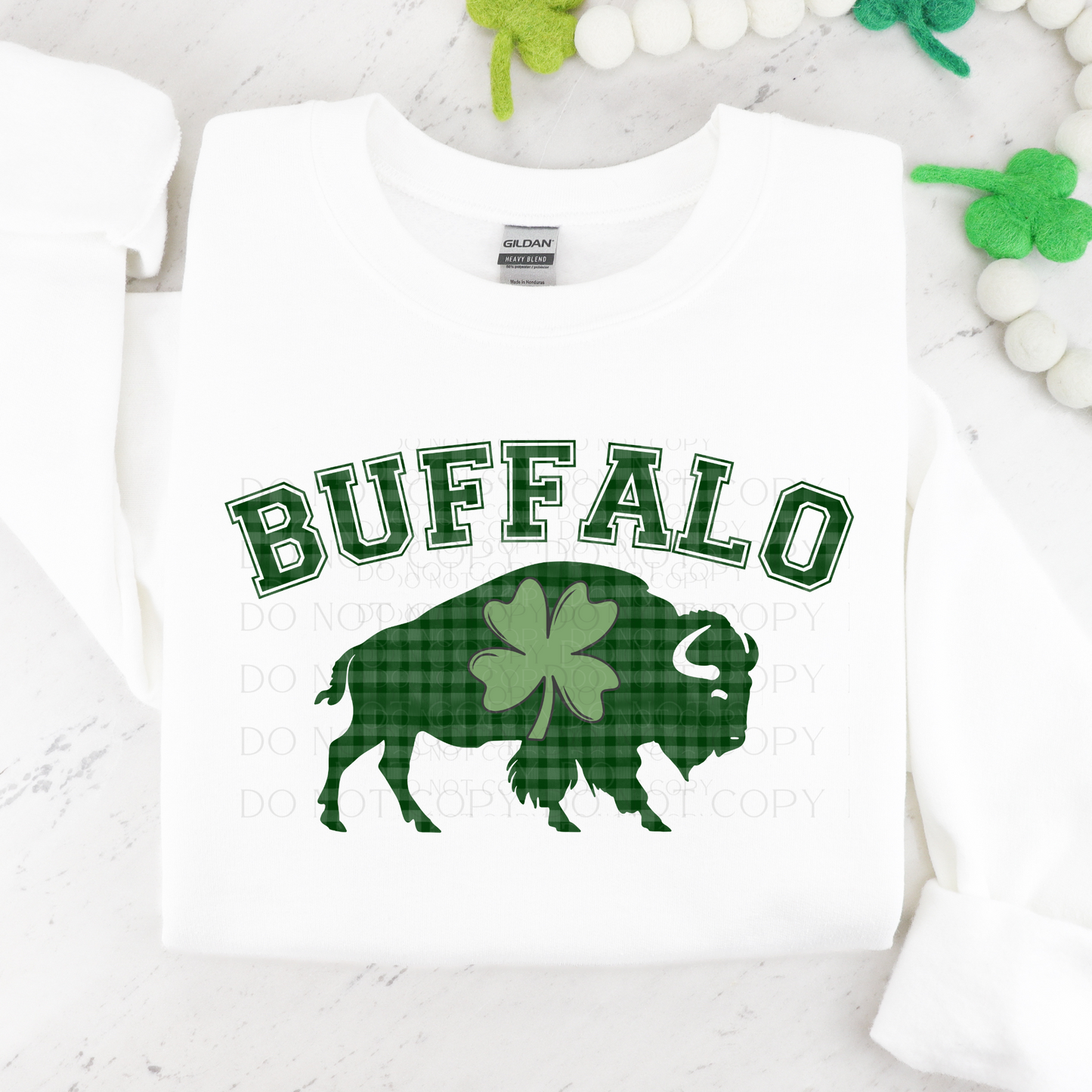 St Patrick's Day Buffalo Check DTF Transfer