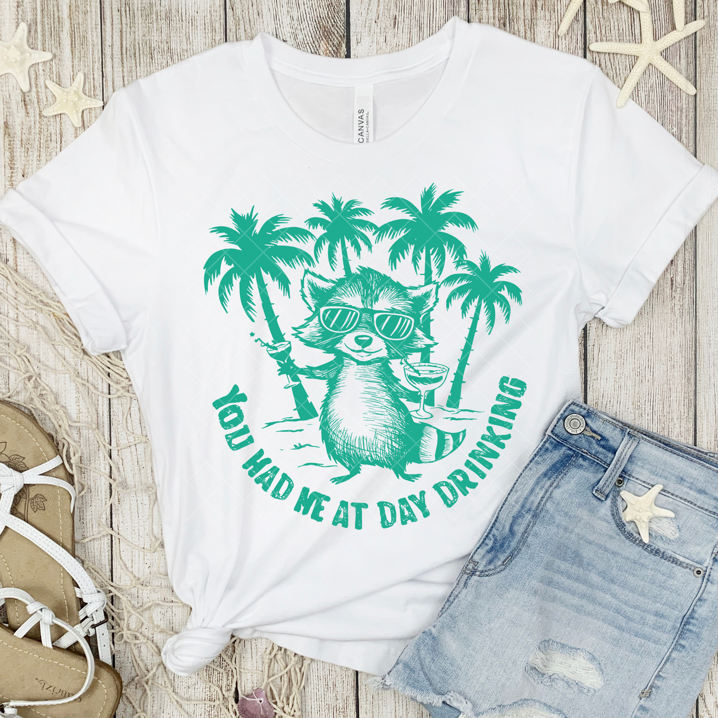 You Had Me At Day Drinking Raccoon DTF Transfer