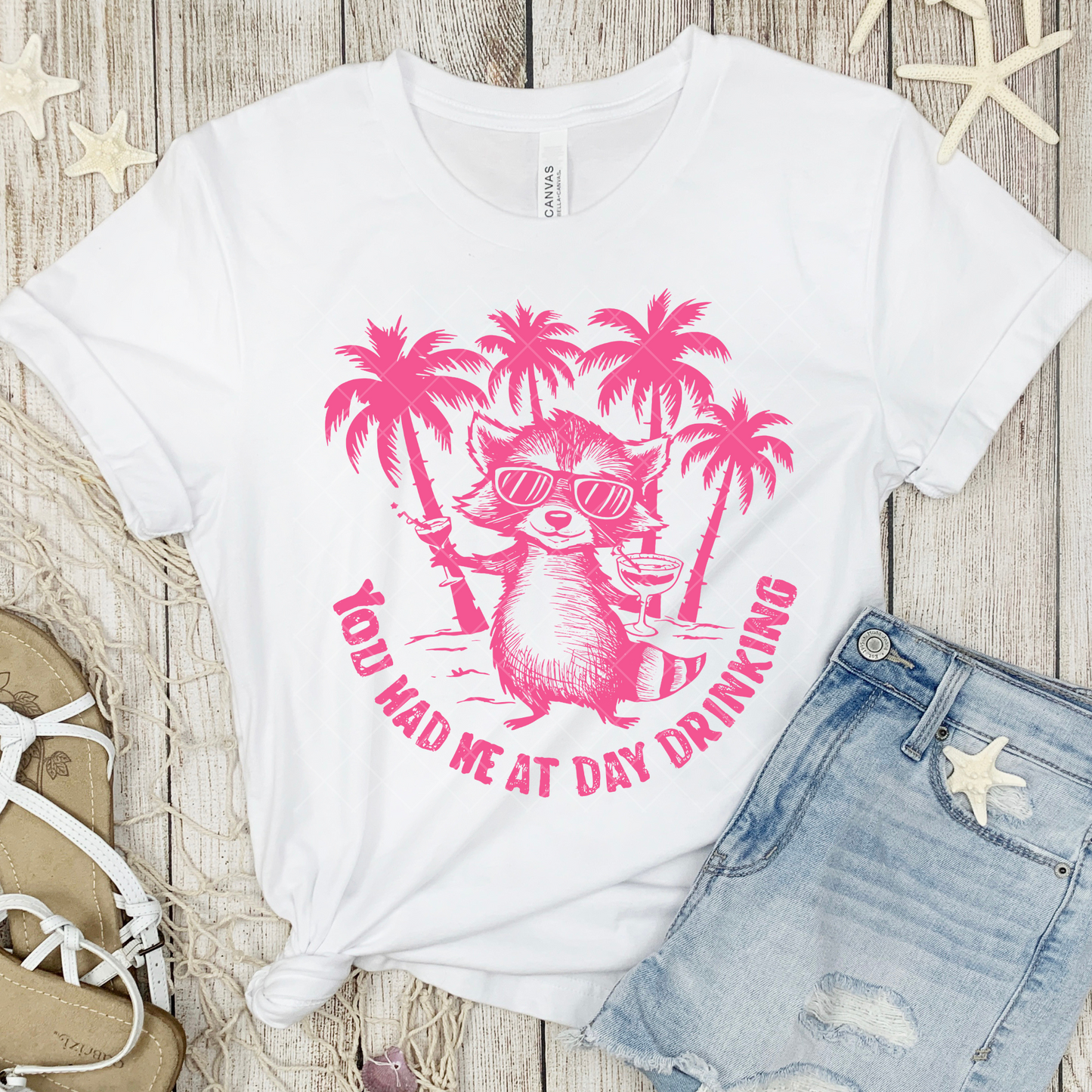 You Had Me At Day Drinking Raccoon DTF Transfer