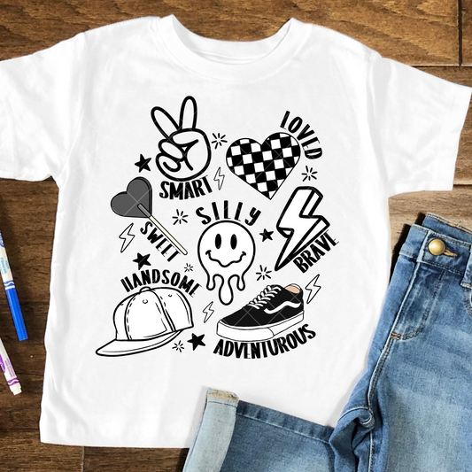 Boys Creative Chill T-shirt Design DTF Transfer