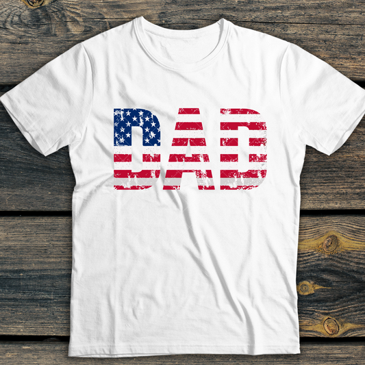 American Flag Dad DTF Transfer