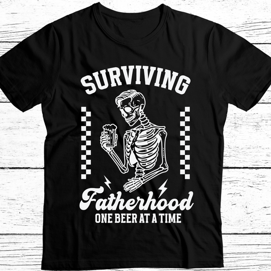 Surviving Fatherhood One Beer at a Time DTF Transfer