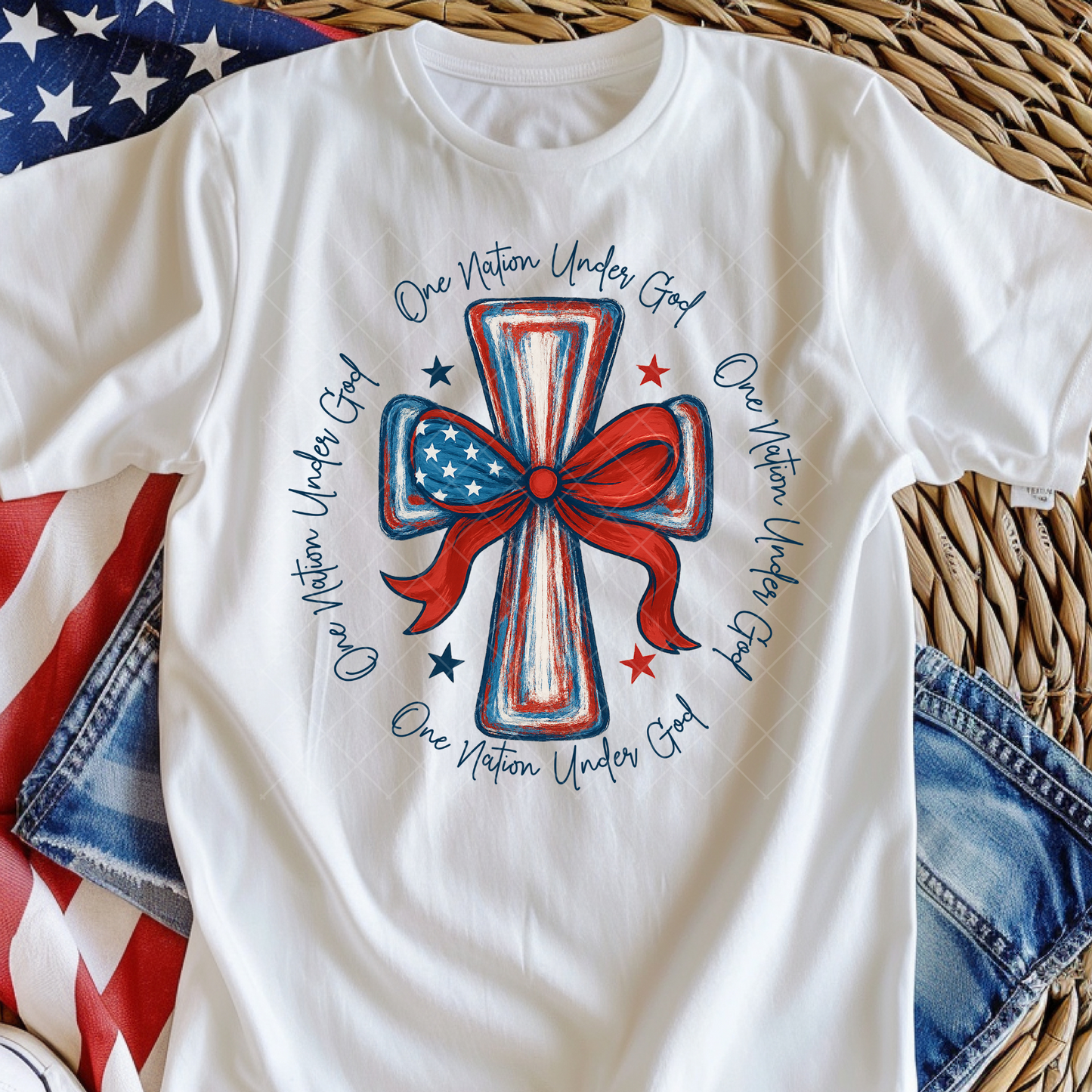 One Nation Under God DTF Transfer