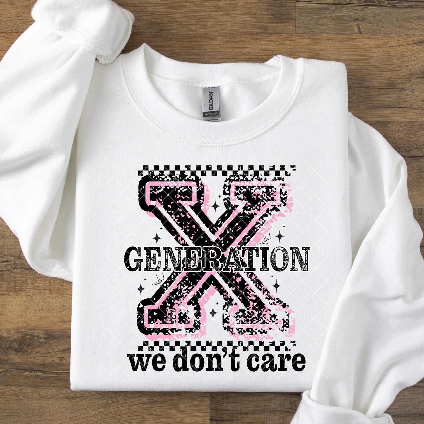 Generation X. We Don't Care DTF Transfer