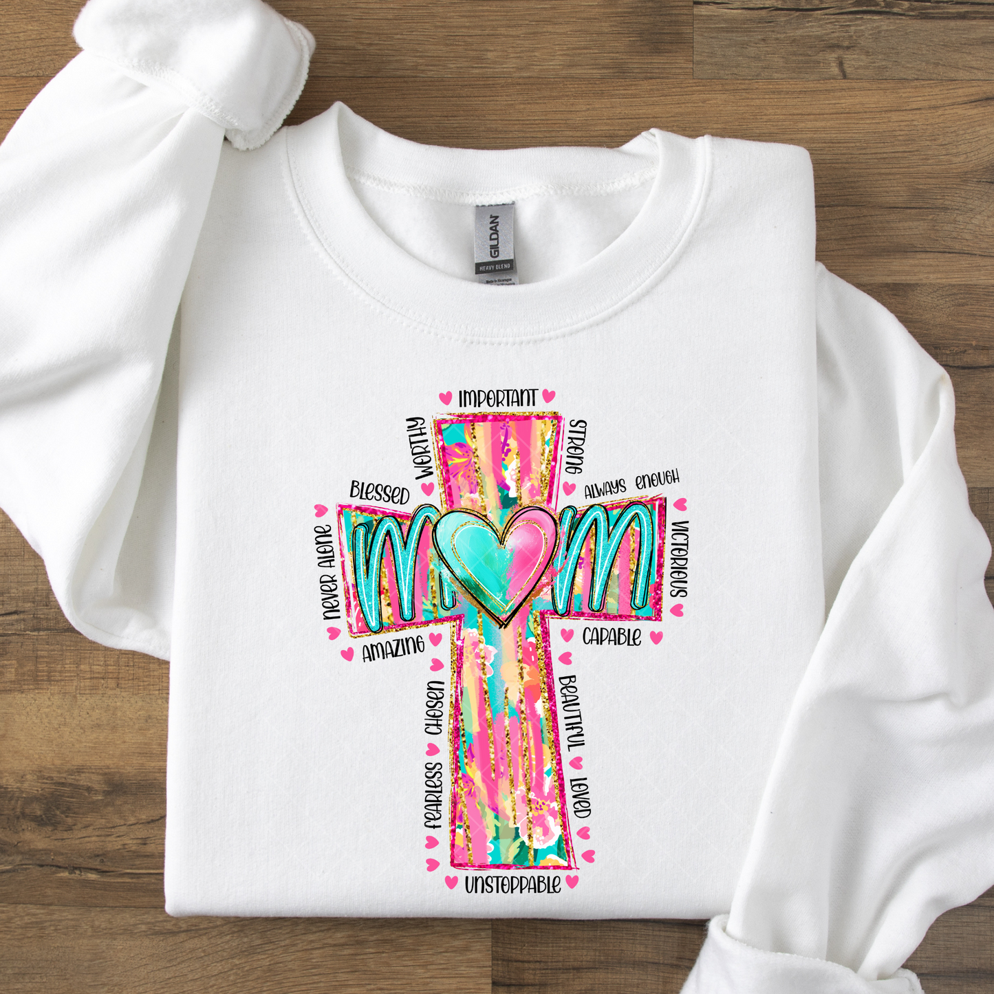 Blessed Mom Cross DTF Transfer