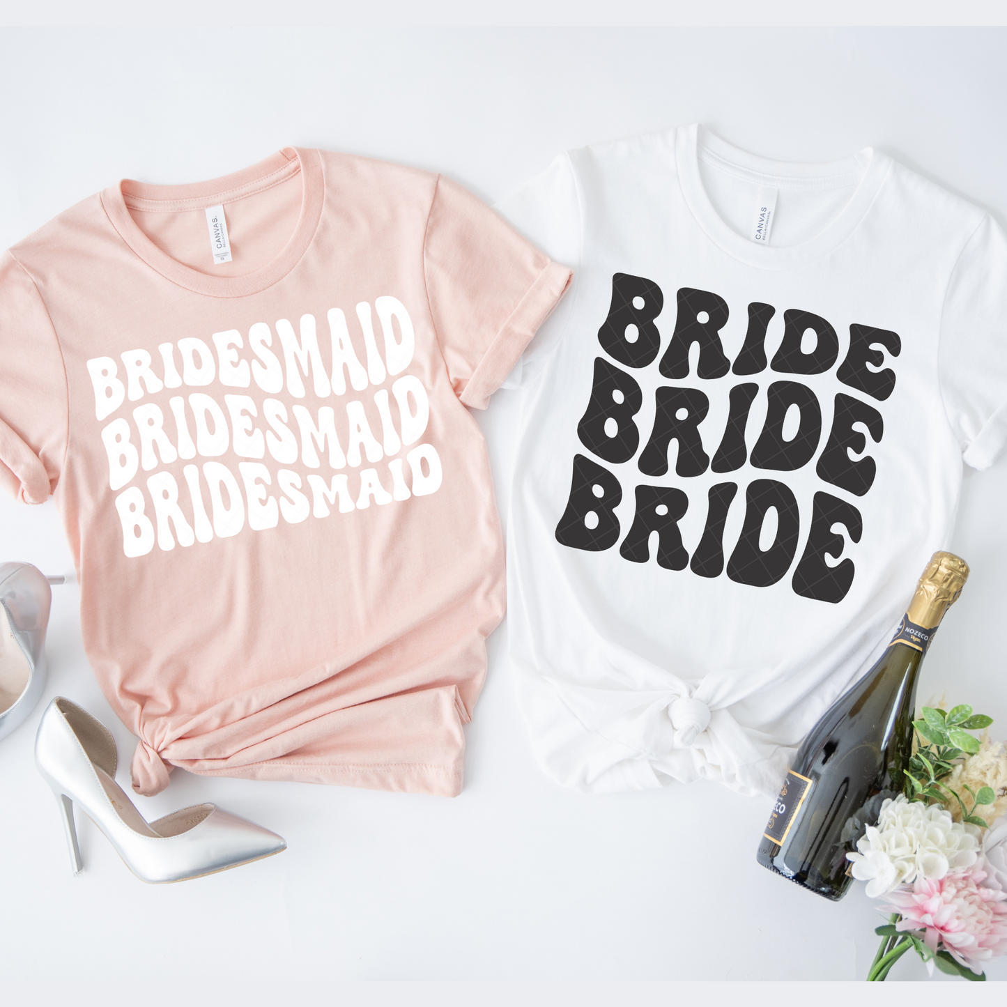 Bride and Bridesmaid Wave DTF Transfer