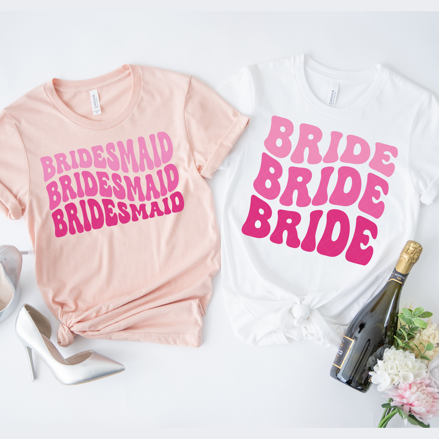 Bride and Bridesmaid Wave DTF Transfer