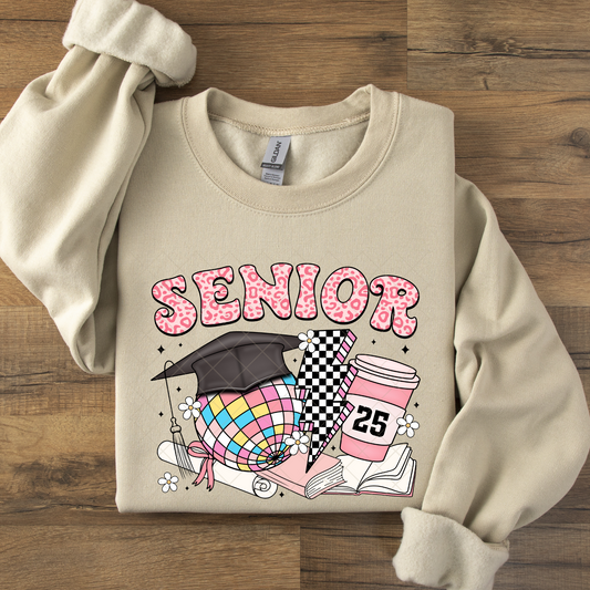 Senior Retro Colorful Patterns DTF Transfer