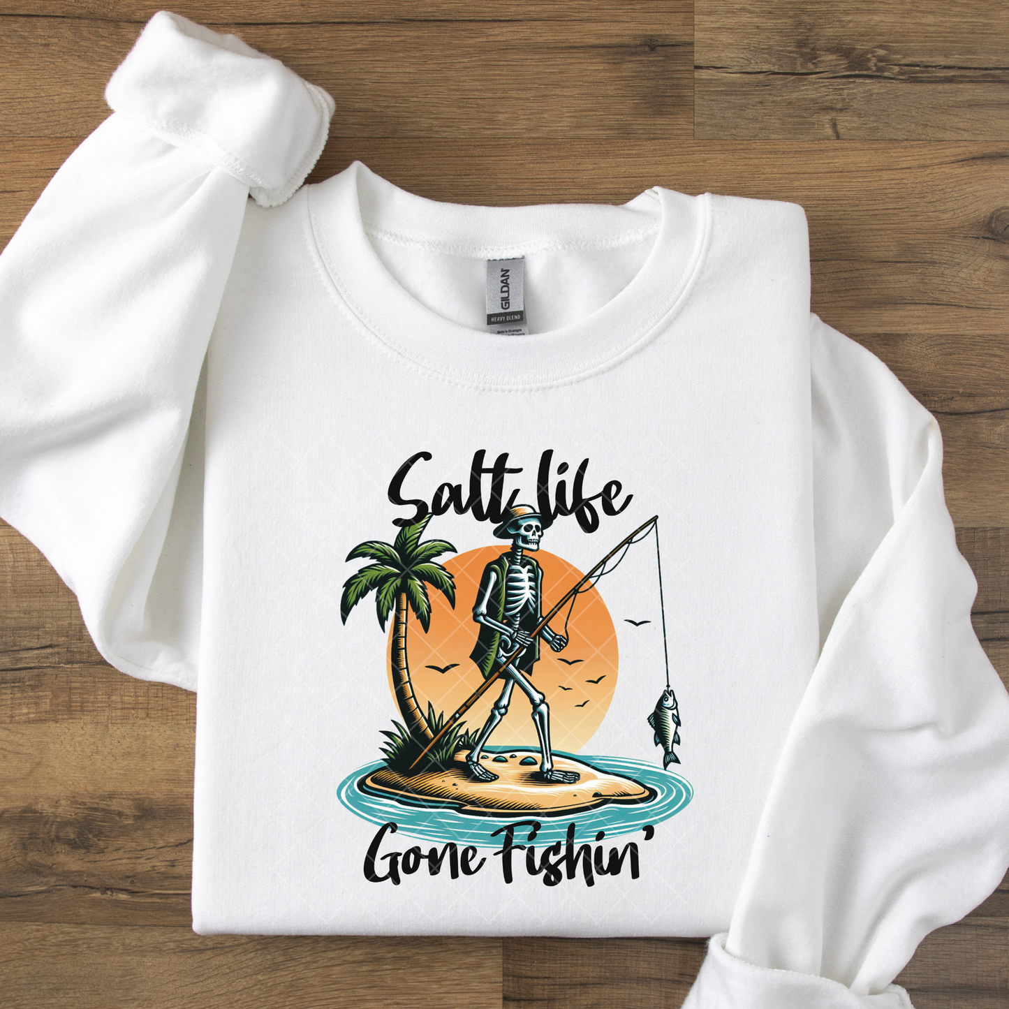 Salt Life Gone Fishin' DTF Transfer