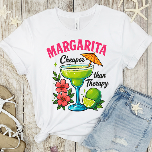Margarita Cheaper Than Therapy DTF Transfer