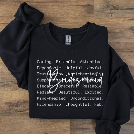 Bridesmaid Typography DTF Transfer