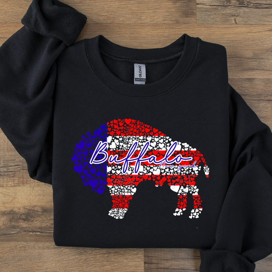 American Flag Buffalo DTF Transfer