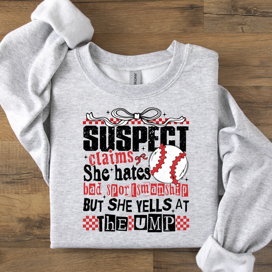 She Yells at the Ump Baseball DTF Transfer