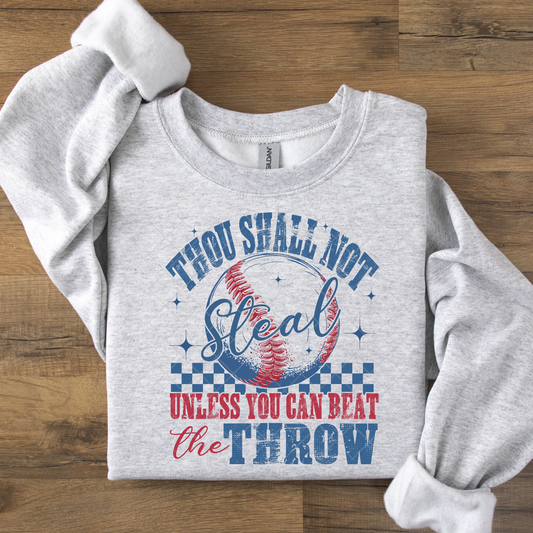 Though Shall Not Steal Baseball DTF Transfer