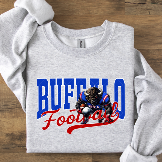 Buffalo Football Red Blue DTF Transfer
