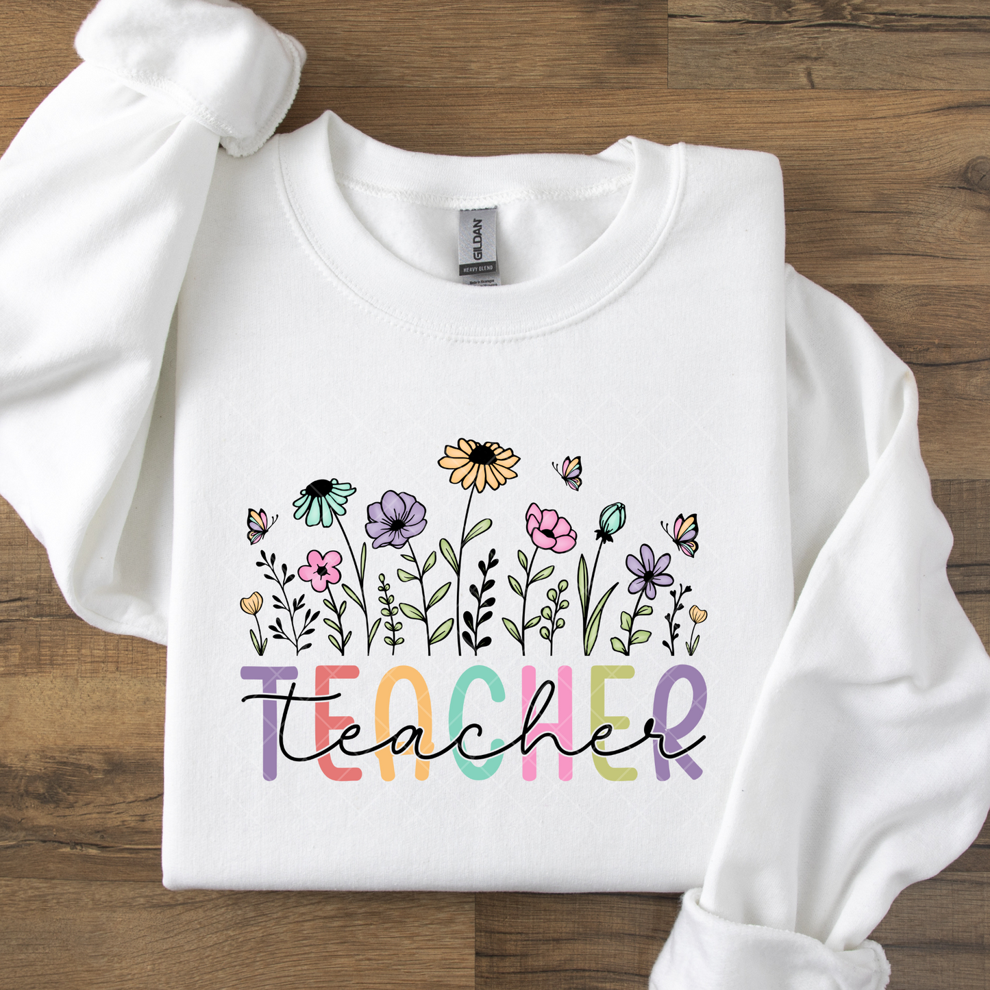 Teacher with Flowers DTF Transfer