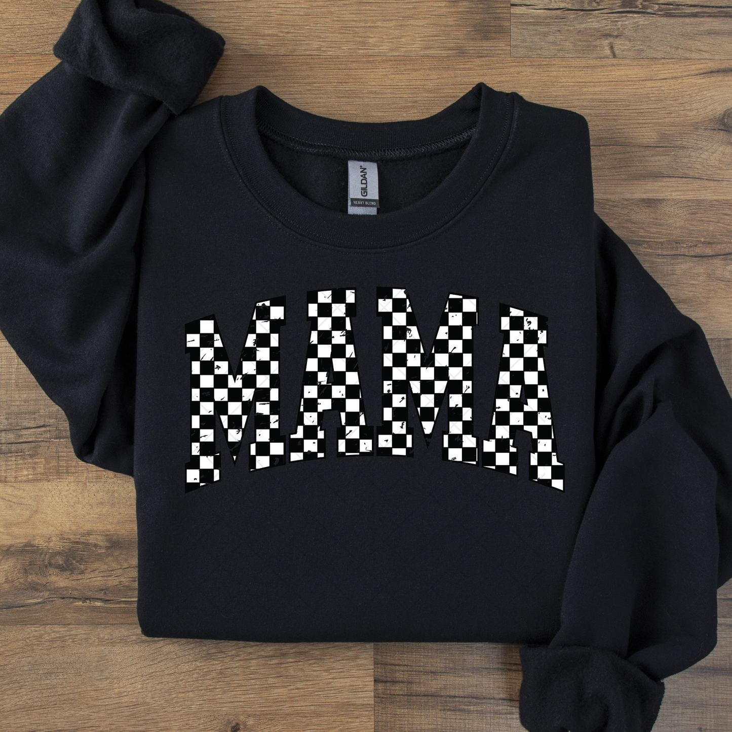 Mama Checkered Distressed and Regular Design DTF Transfer