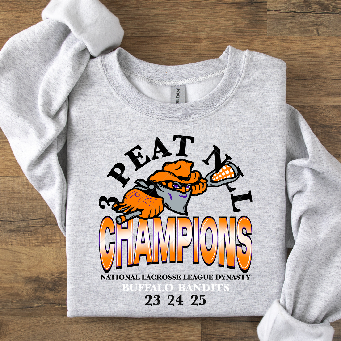 3 Peat Champions Bandits DTF Transfer