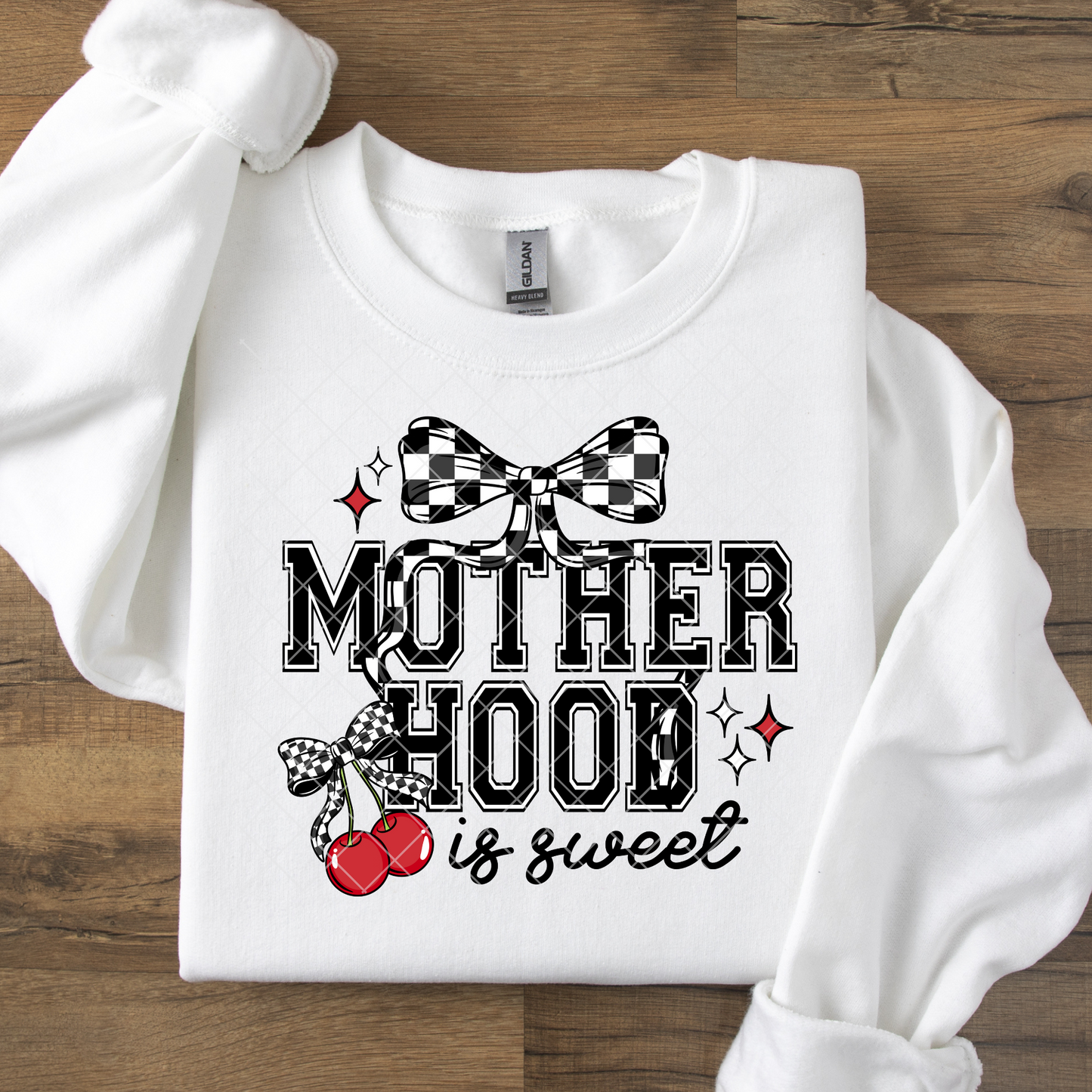 Motherhood is Sweet Checkered DTF Transfer